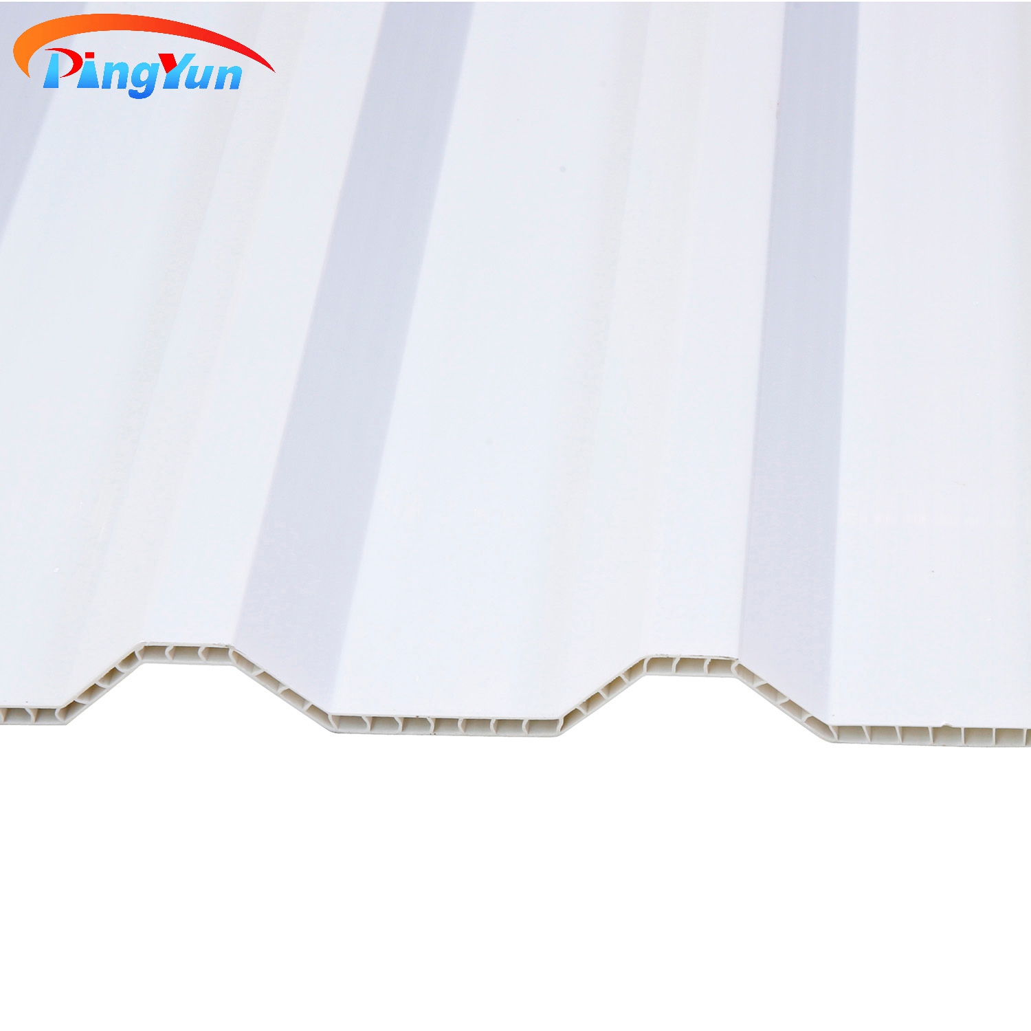 Telha popular de parede gêmea resistente a alta temperatura da Indonésia Telha trapezoidal de PVC oco para cobertura